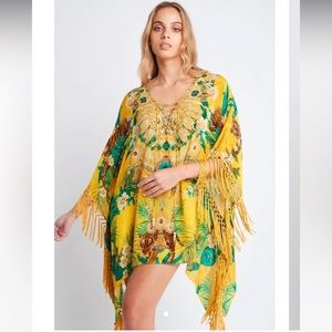 🔥NEW $229 CZARINA Tropical Tigress Kaftan Top! OS 🐯